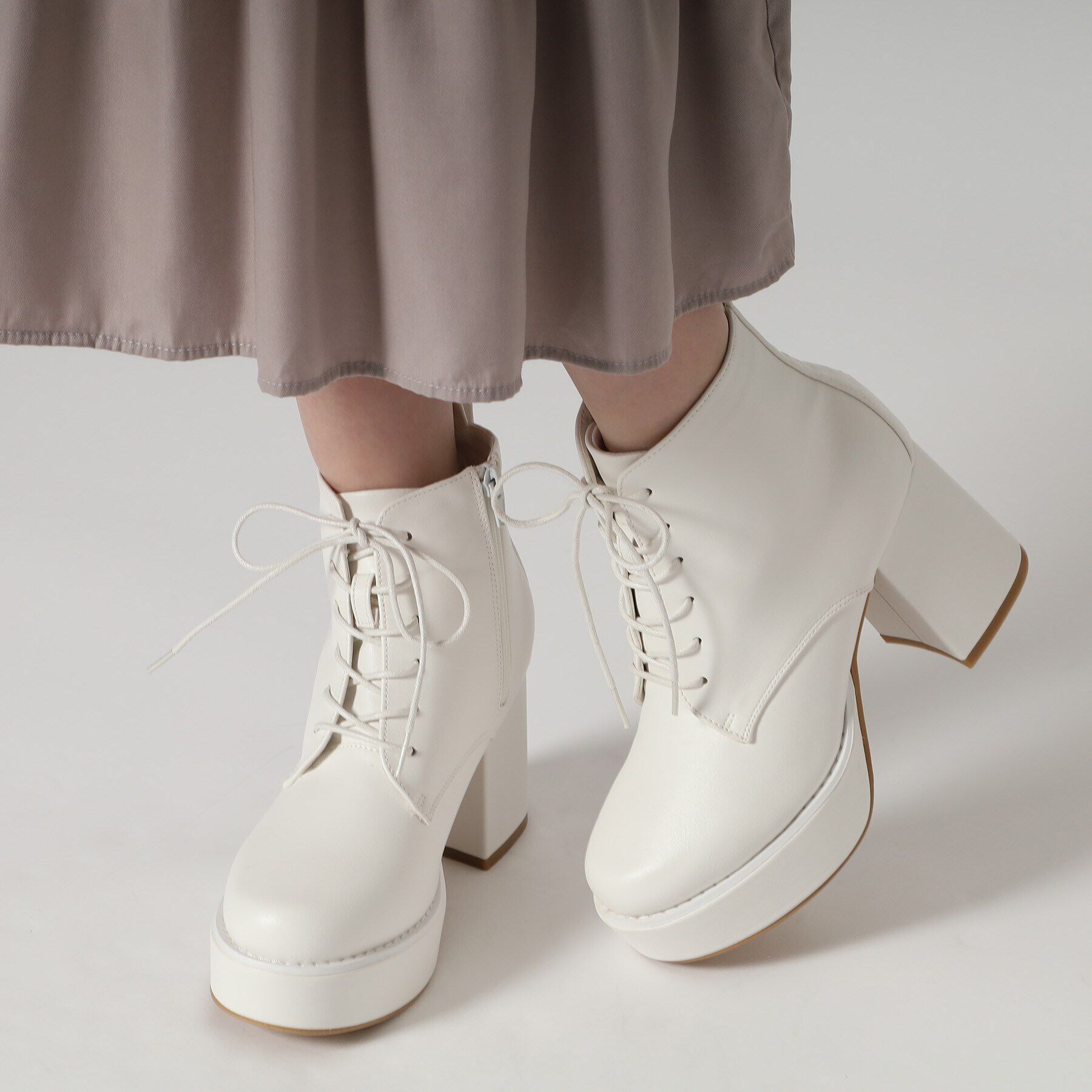 csT&P「厚底レースアップブーツ」|ショートブーツ|