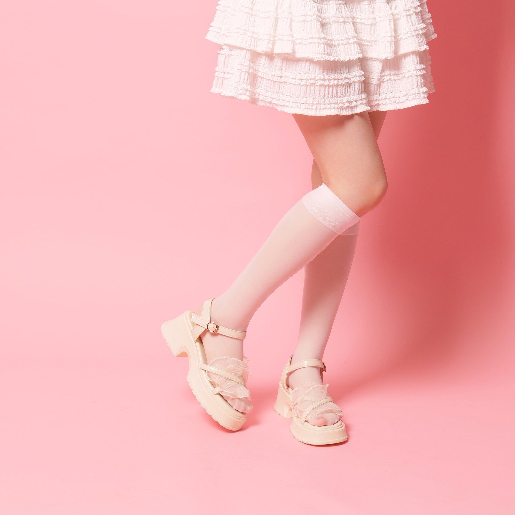 csT&P「チュールフリルサンダル」|サンダル|