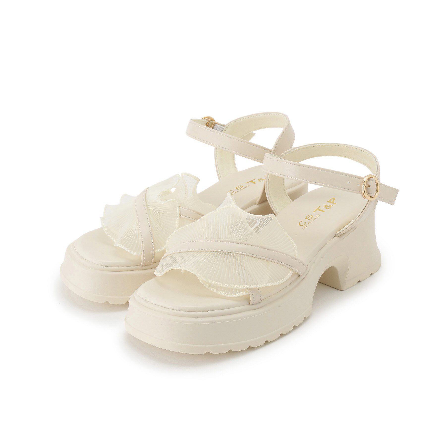 csT&P「チュールフリルサンダル」|サンダル|