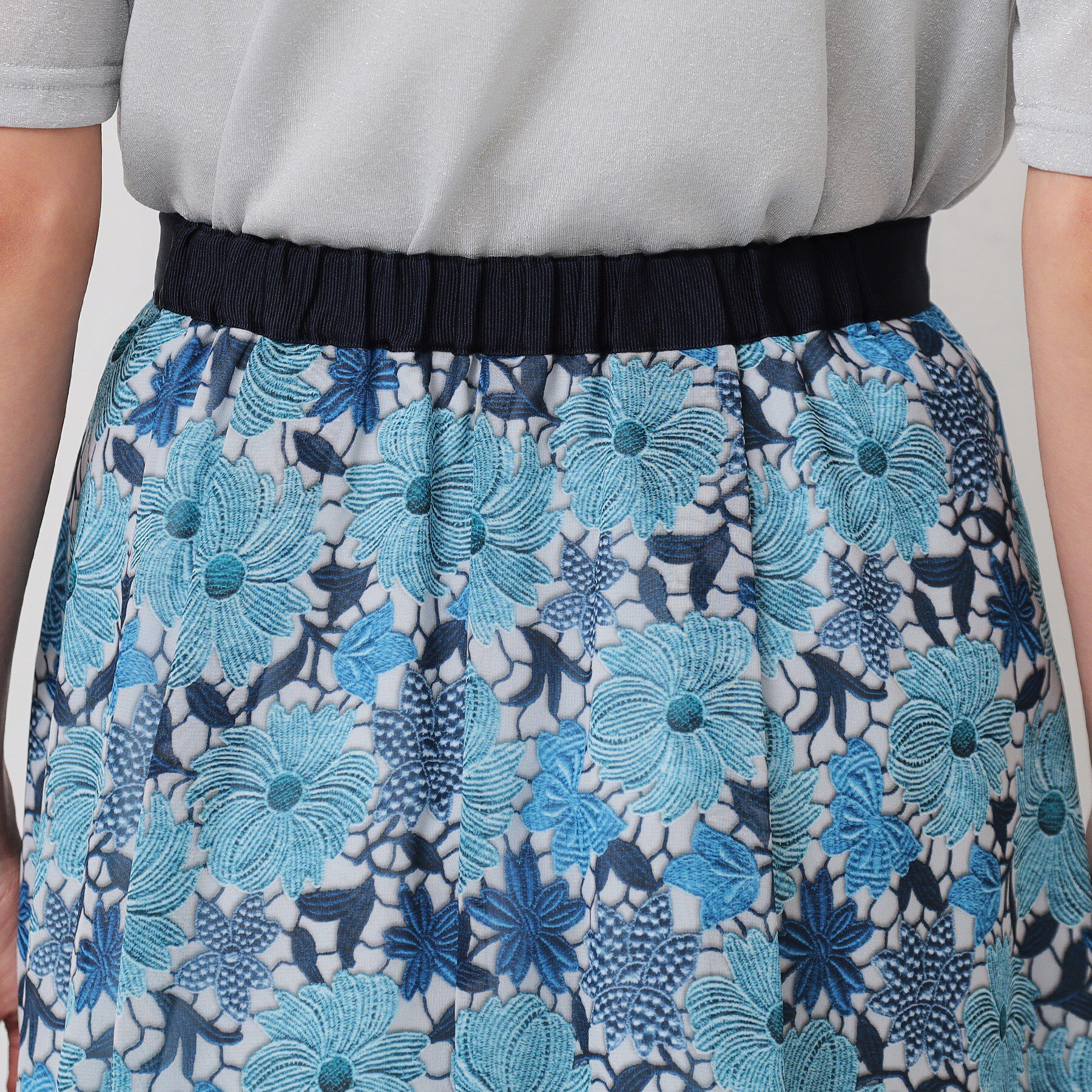 SunaUna「【&yours project／S～L】レース柄フレアスカート」|スカート|