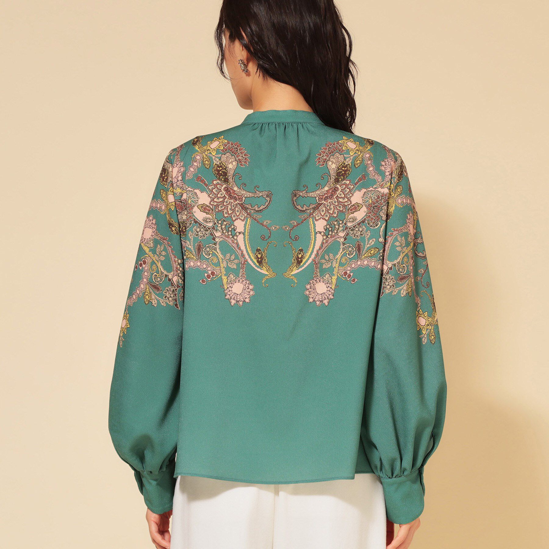 SunaUna「【COLLECTION LINE】オリエンタルパネル柄ブラウス」|シャツ・ブラウス|