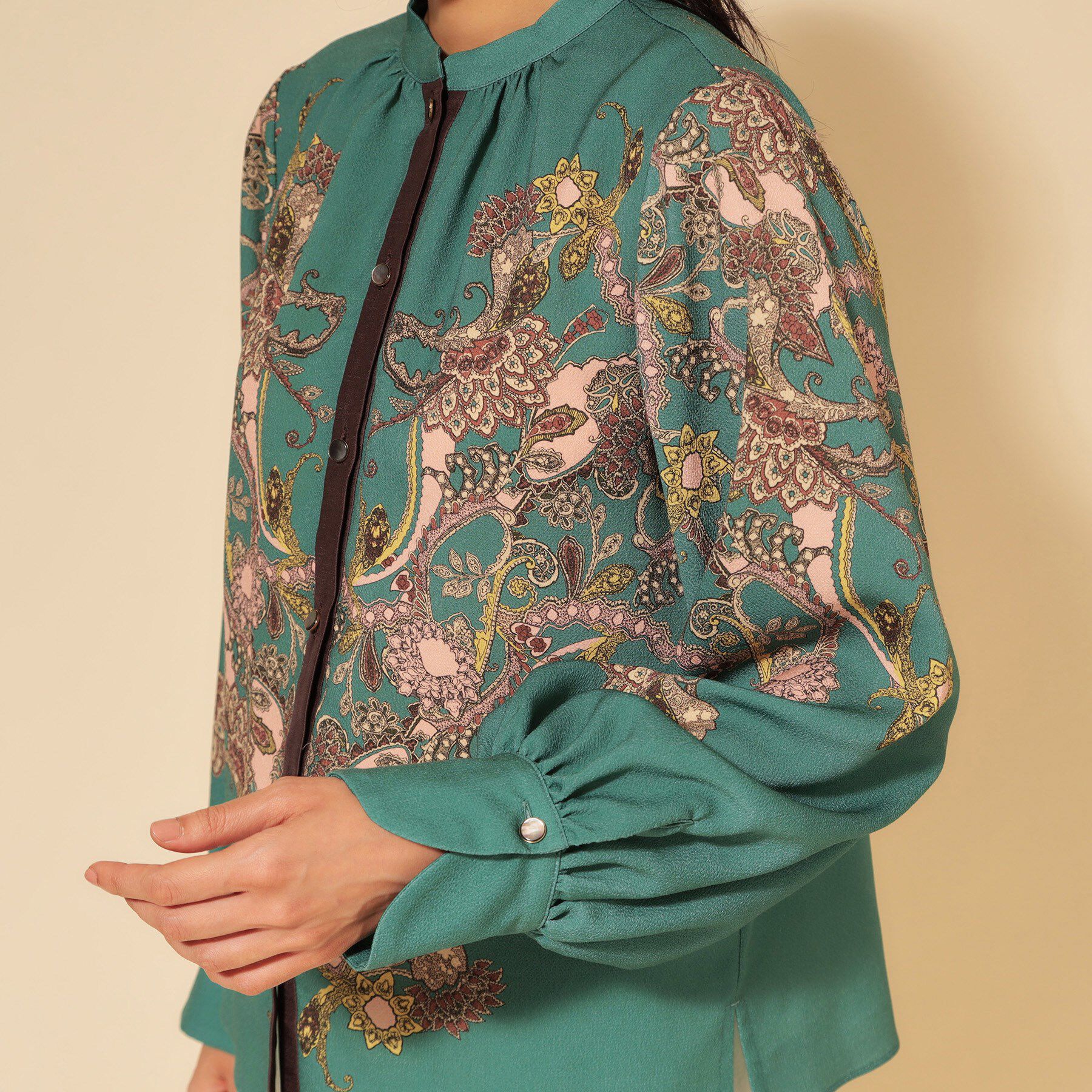 SunaUna「【COLLECTION LINE】オリエンタルパネル柄ブラウス」|シャツ・ブラウス|