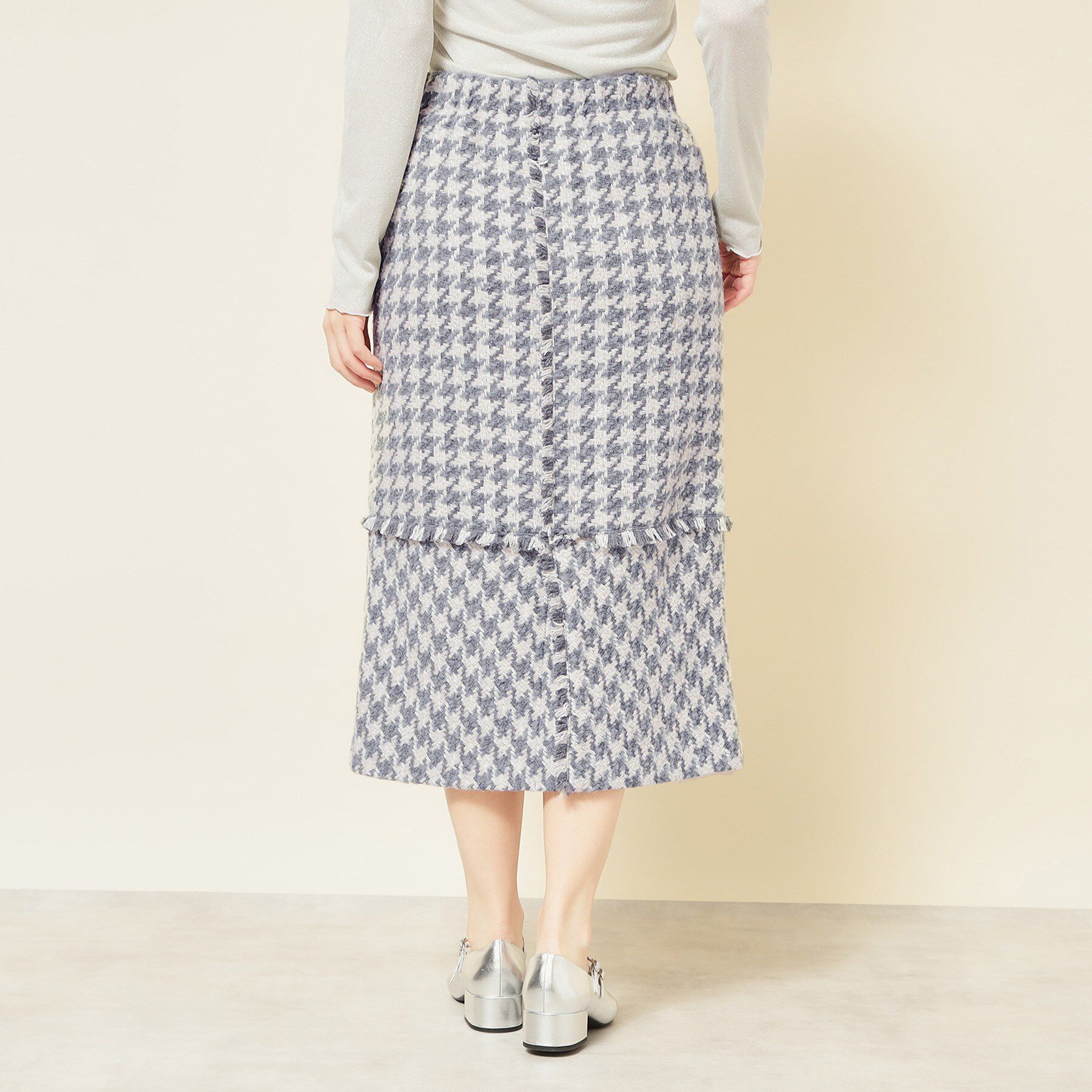 SunaUna「【COLLECTION LINE】ツイードフリンジスカート」|スカート|