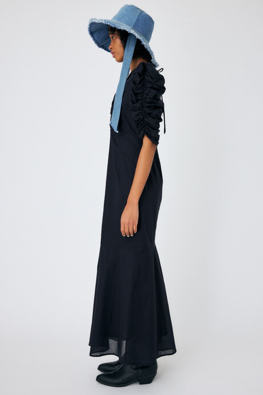 MOUSSY「GATHER SLEEVE ドレス」|ワンピース|