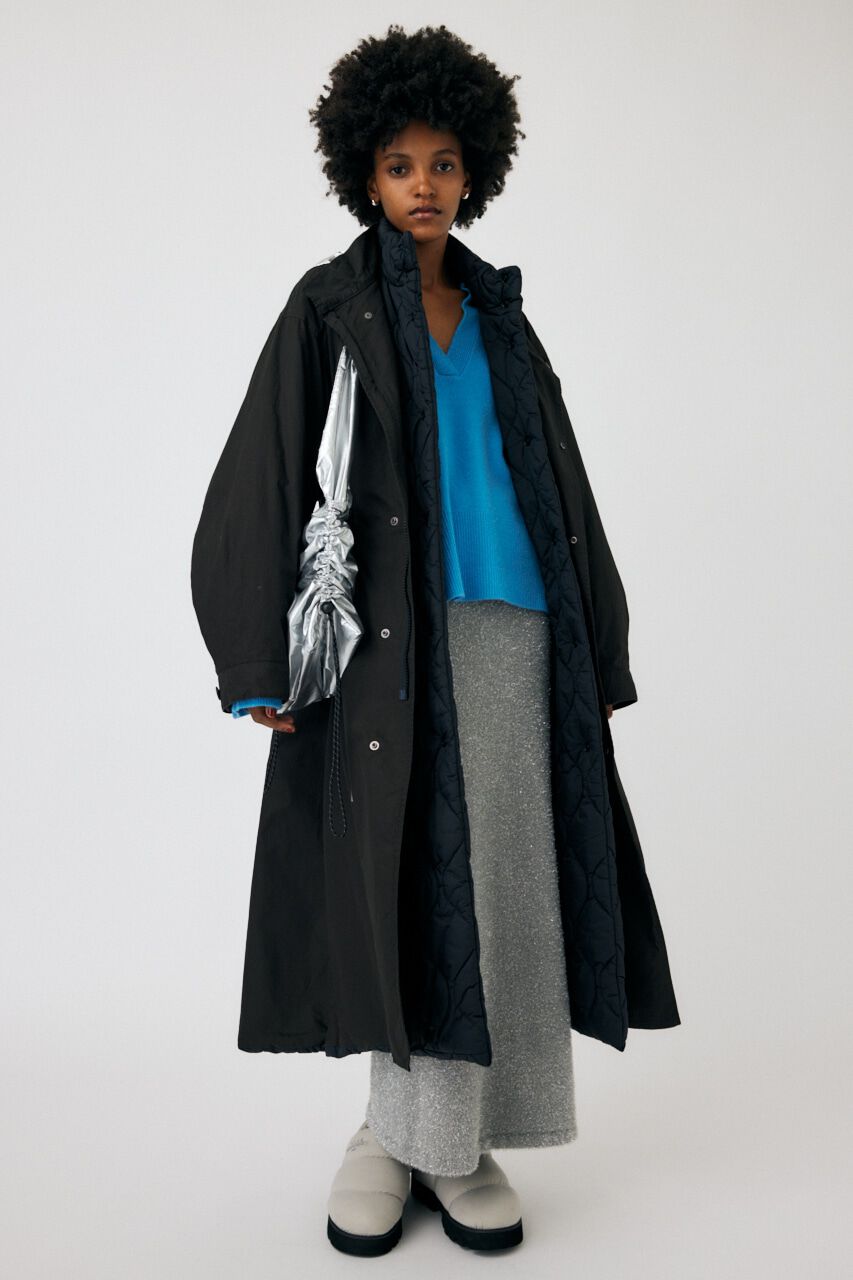 MOUSSY「REVERSIBLE PUFFER LONG コート」|その他|BLK
