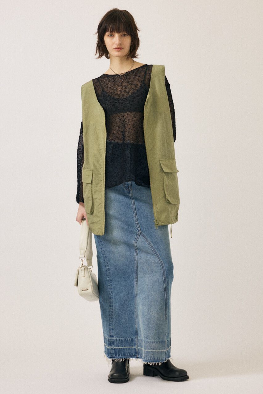 MOUSSY「NYLON ZIP VEST ドレス」|ワンピース|