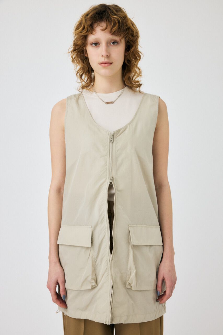 MOUSSY「NYLON ZIP VEST ドレス」|ワンピース|