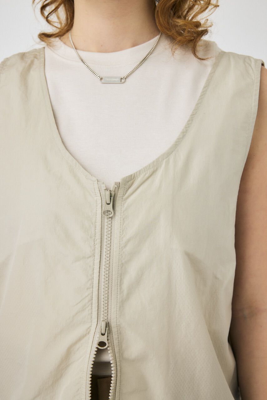 MOUSSY「NYLON ZIP VEST ドレス」|ワンピース|