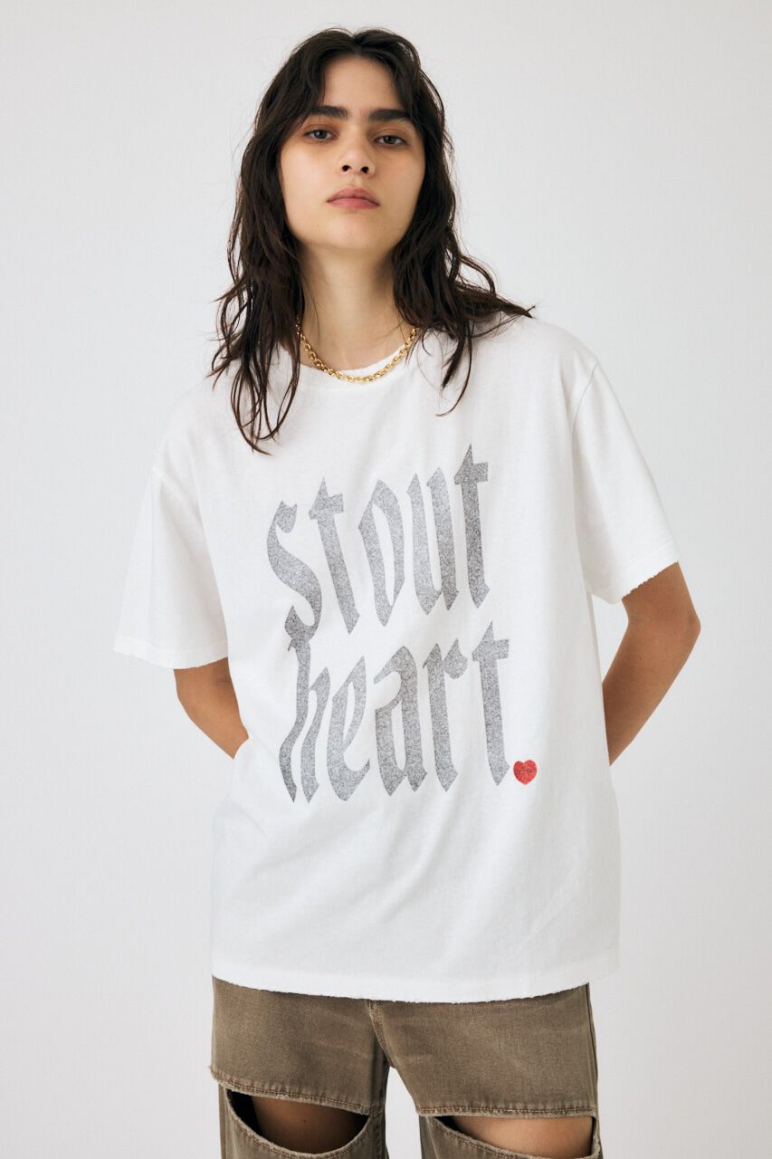 MOUSSY「GLITTER DAMAGE シャツ」|Tシャツ・カットソー|WHT