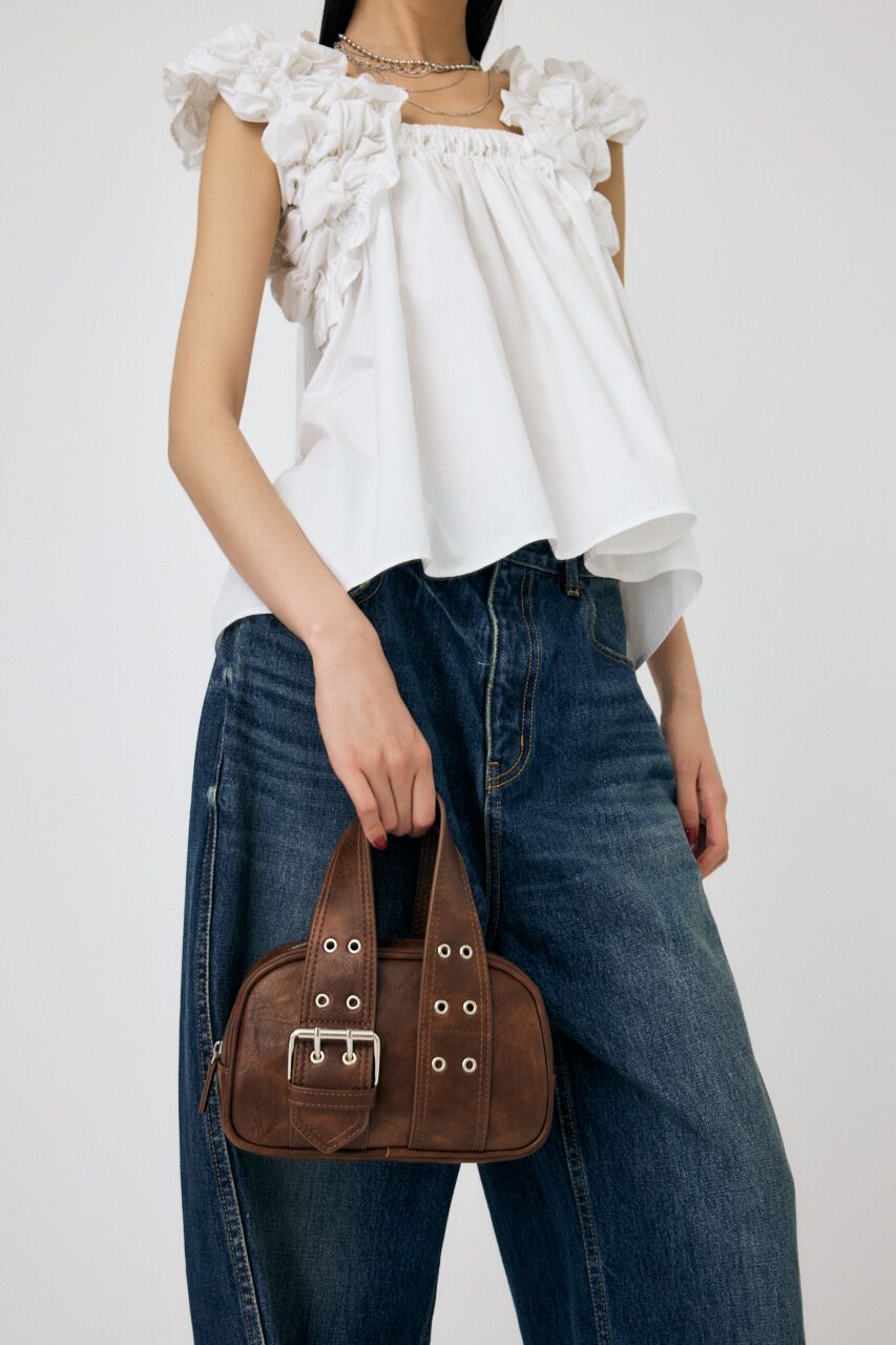 MOUSSY「BUCKLE HANDLE MINI ボストン」|その他|BRN