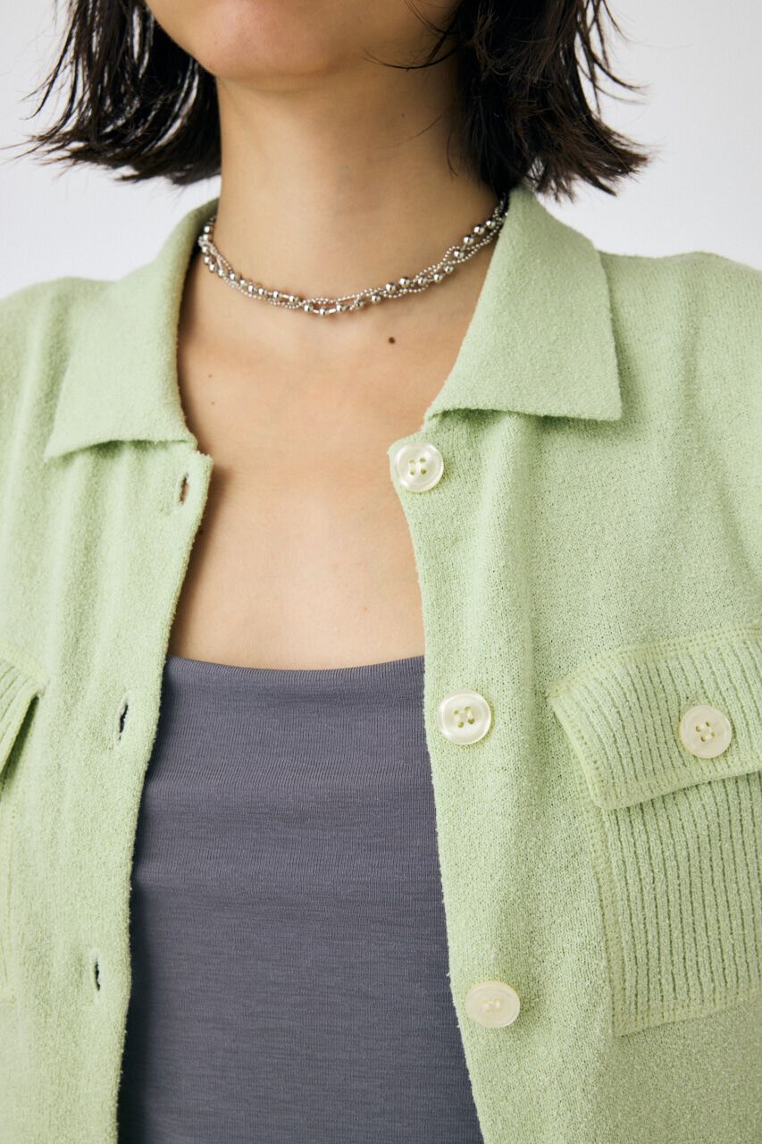 MOUSSY「OVERLOCK POCKET ニットシャツ」|ニット・セーター|