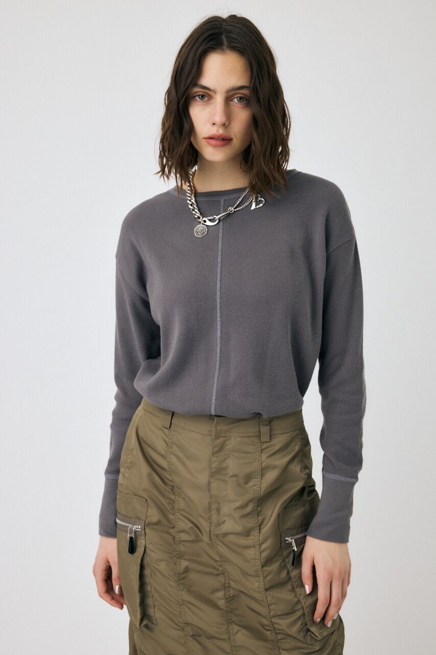 MOUSSY「THERMAL ロンT」|Tシャツ・カットソー|D/GRY3