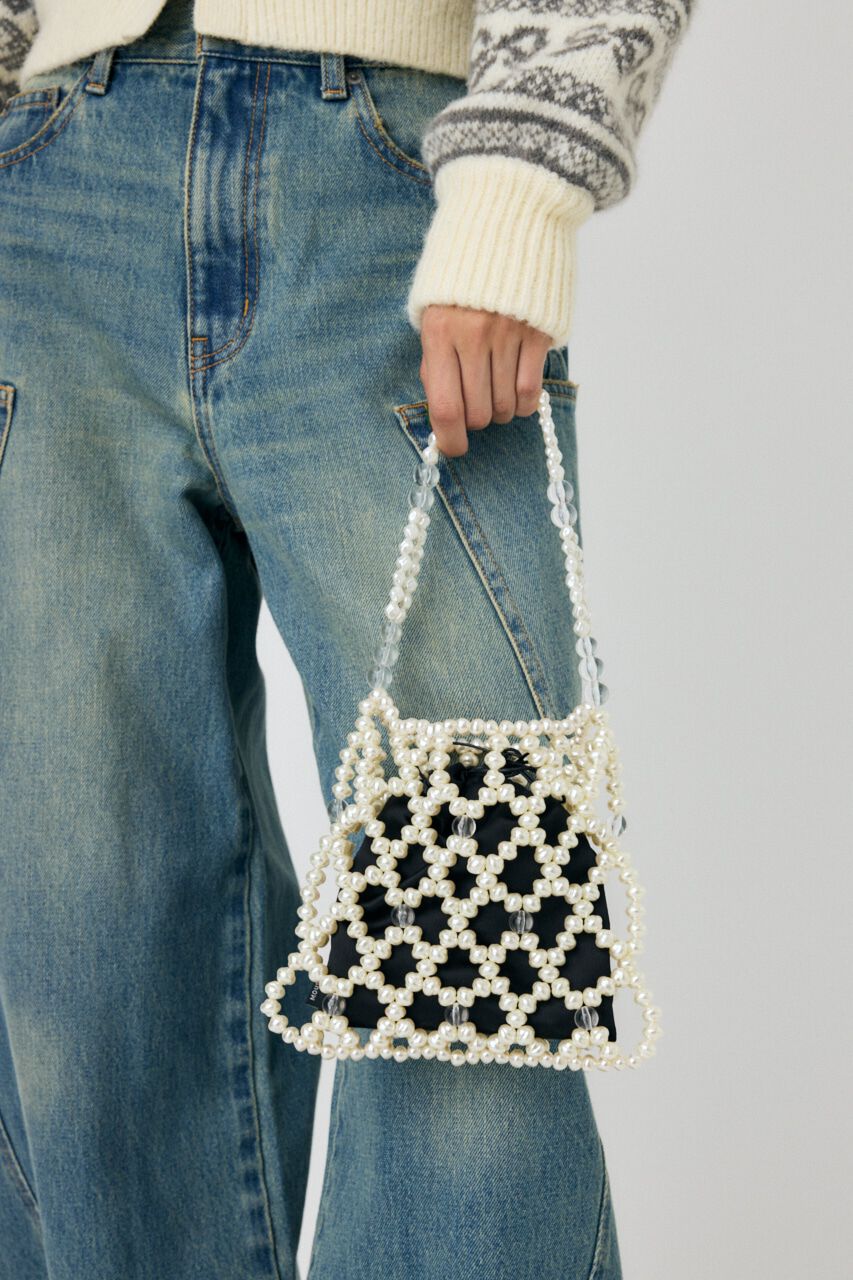 MOUSSY「MIX BEADS パールバッグ」|その他|O/WHT1