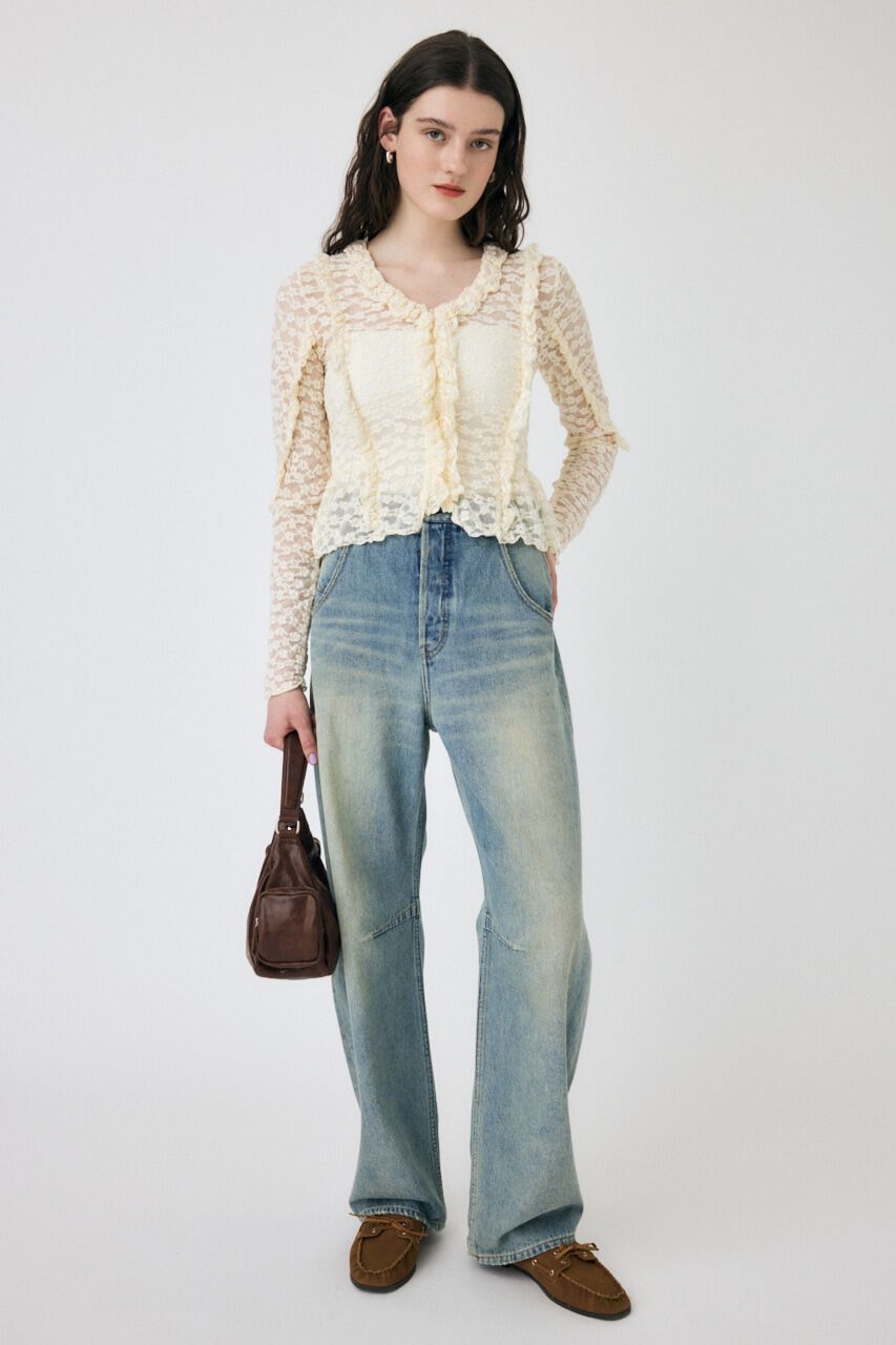 MOUSSY「DROP WAIST CURVE ストレート」|デニム|