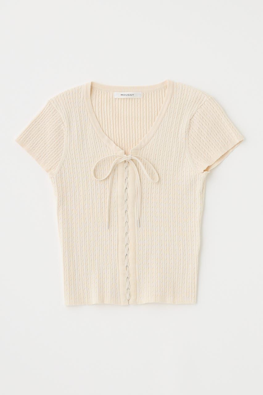 MOUSSY「RIBBON CABLE ニット」|ニット・セーター|O/WHT1