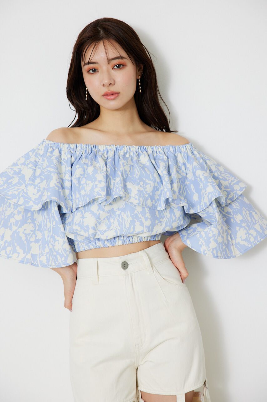 rienda「オフショルダークロップドTOP」|シャツ・ブラウス|