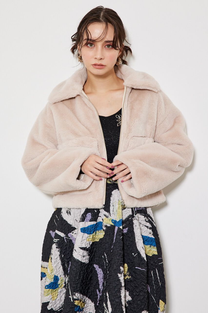 rienda「SoftyフェイクファーブルゾンCT」|その他|L/BEG1