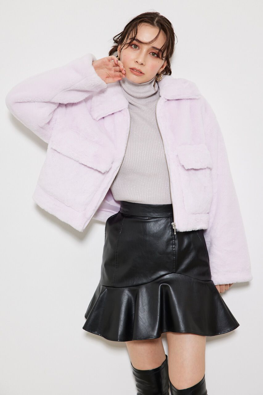 rienda「SoftyフェイクファーブルゾンCT」|その他|L/PUR1