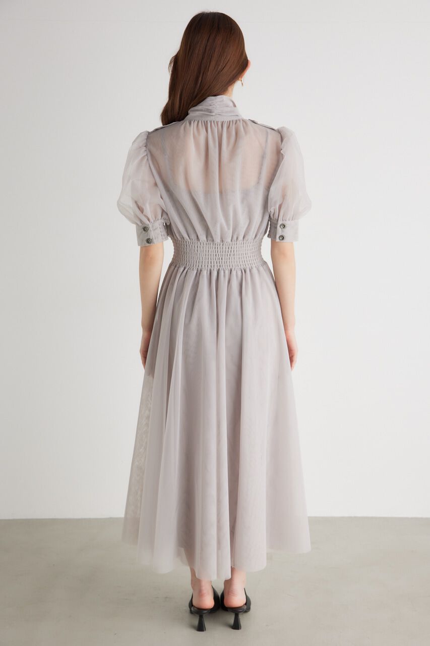 rienda「ネクタイチュールフレア OP」|ワンピース|