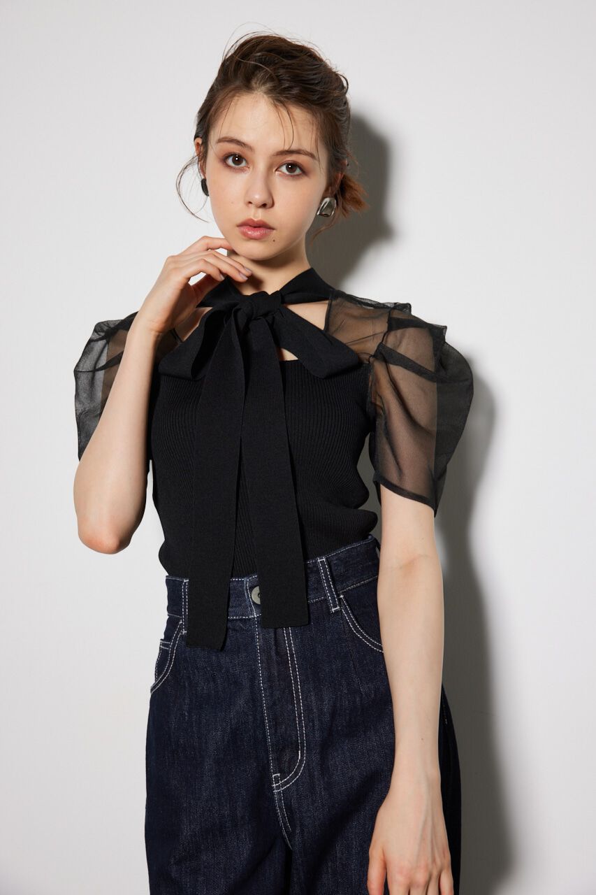 rienda「バックオープンニットトップス」|ニット・セーター|