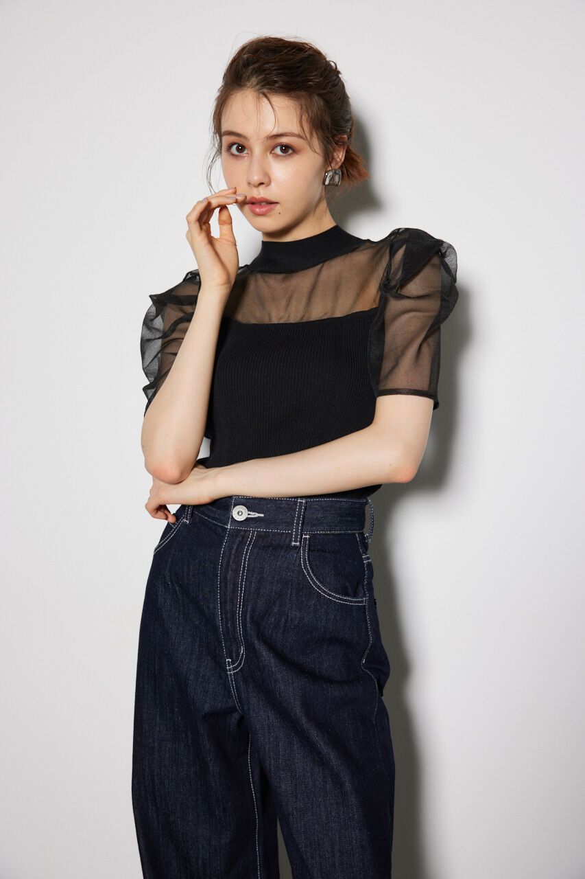 rienda「バックオープンニットトップス」|ニット・セーター|