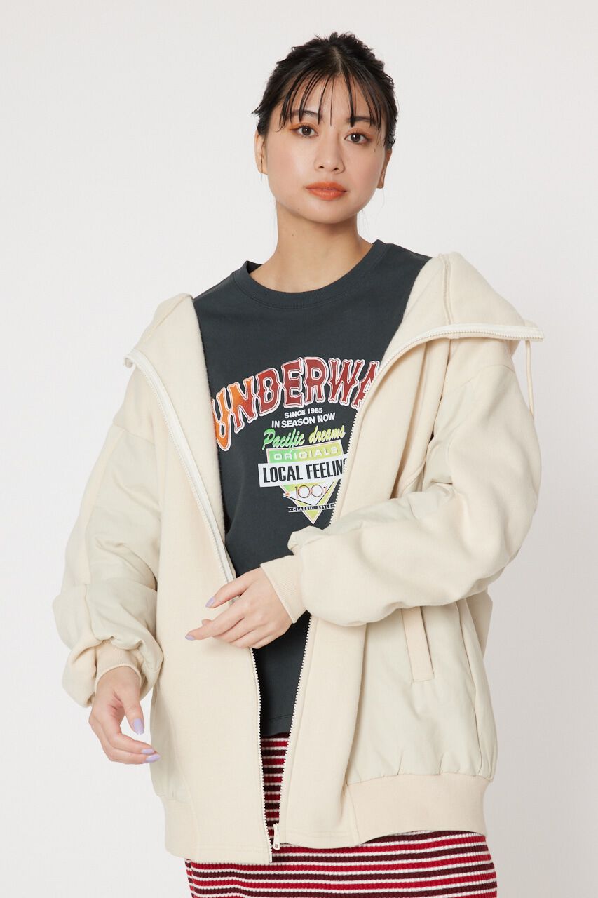 RODEO CROWNS「ナイロンドッキングジップパーカー」|パーカー|O/WHT1