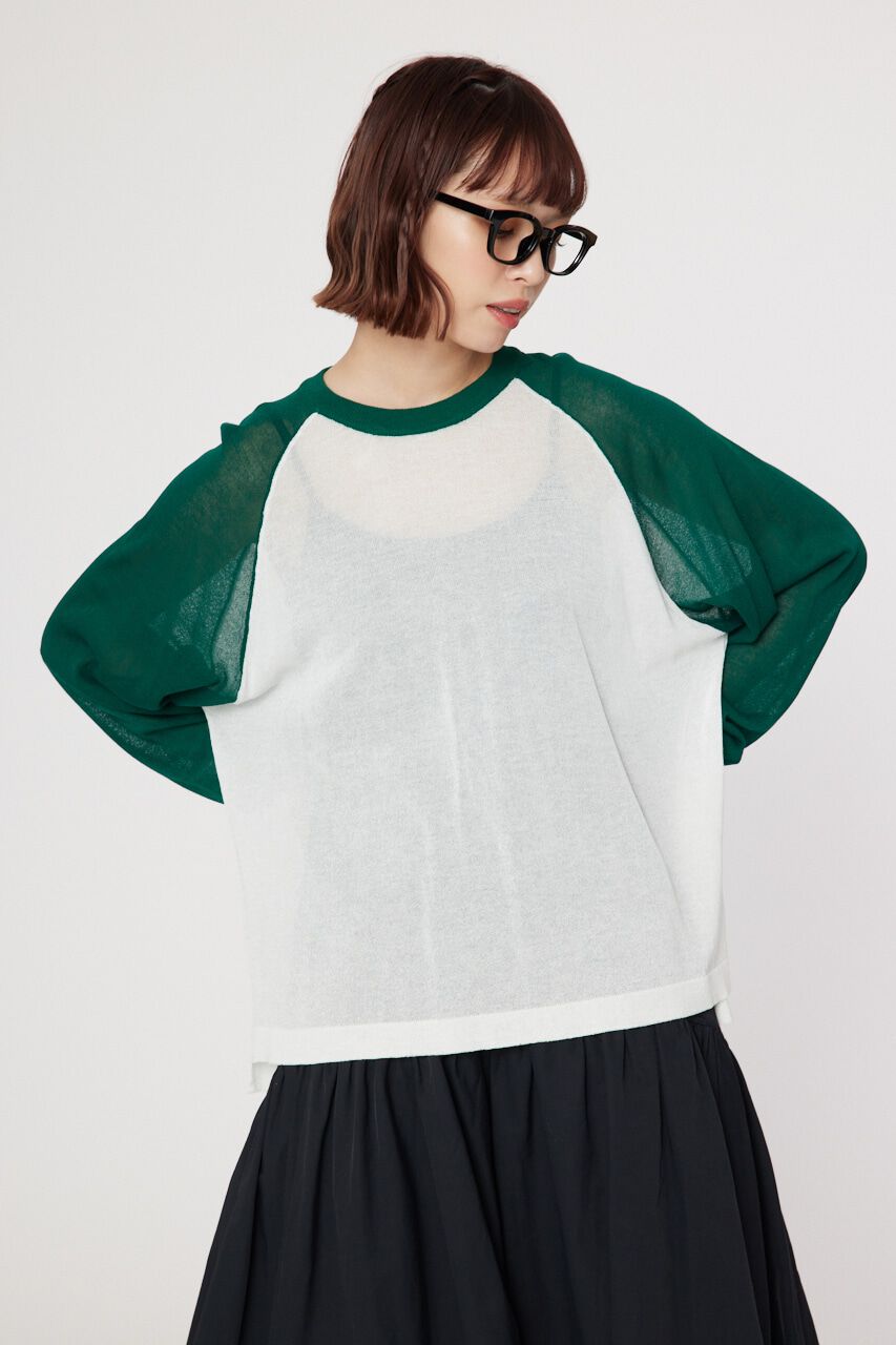 RODEO CROWNS「シアーラグランニットトップス」|ニット・セーター|D/GRN3