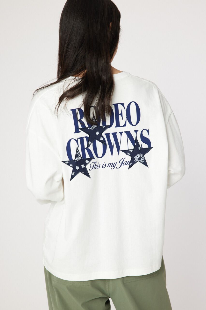 RODEO CROWNS「バンダナスターアップリケL/S Tシャツ」|Tシャツ・カットソー|WHT