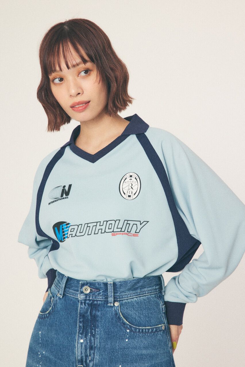 RODEO CROWNS「GAME L/S トップス」|Tシャツ・カットソー|SAX