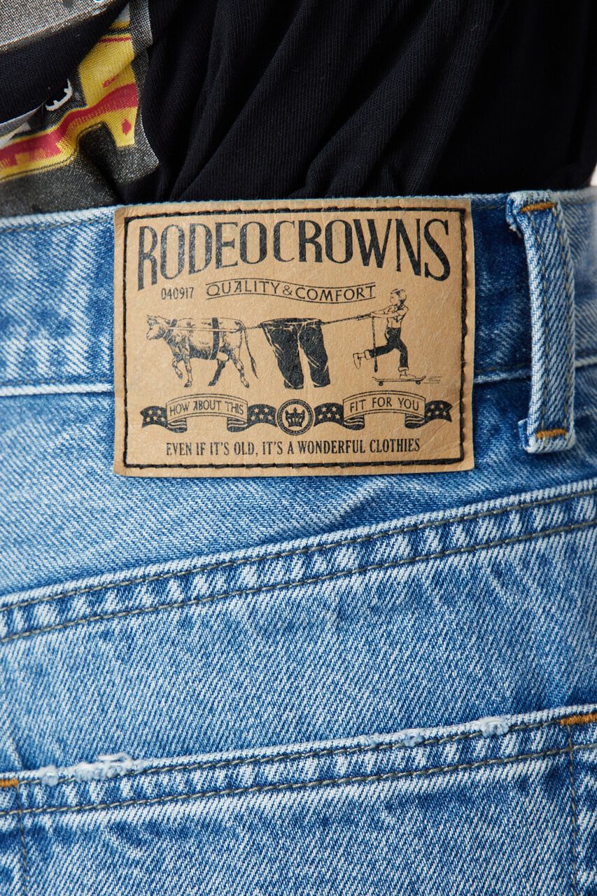 RODEO CROWNS「デニムバイカーショートパンツ」|デニム|