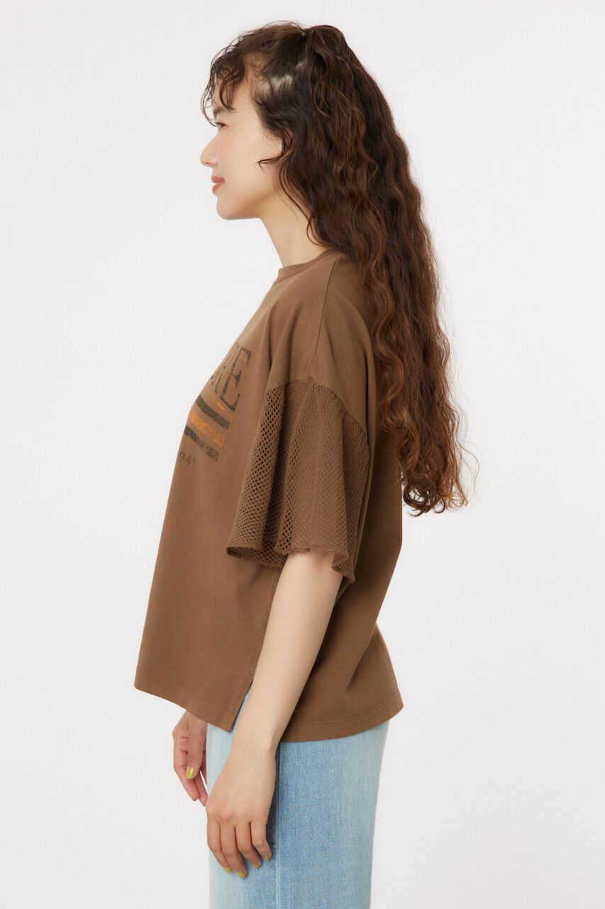 RODEO CROWNS「フリルメッシュスリーブトップス」|Tシャツ・カットソー|