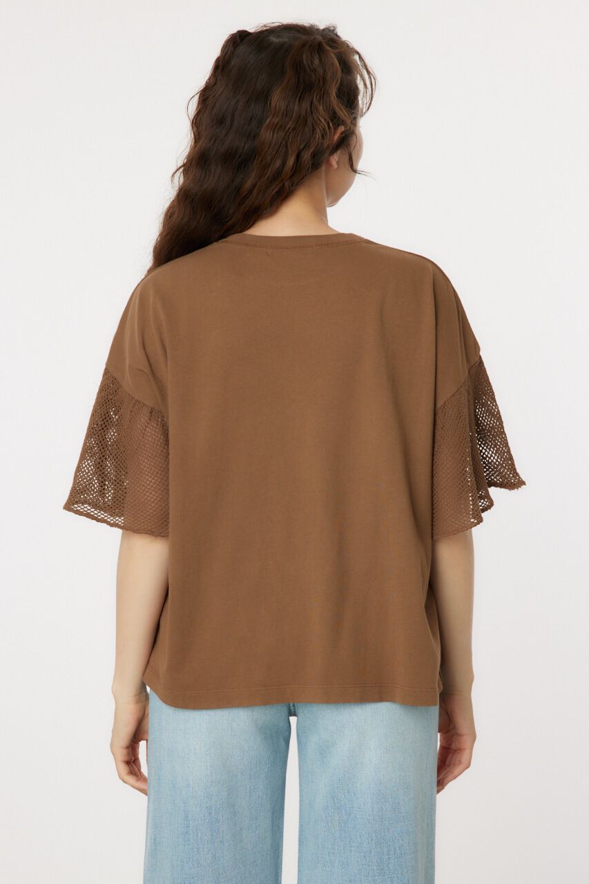 RODEO CROWNS「フリルメッシュスリーブトップス」|Tシャツ・カットソー|