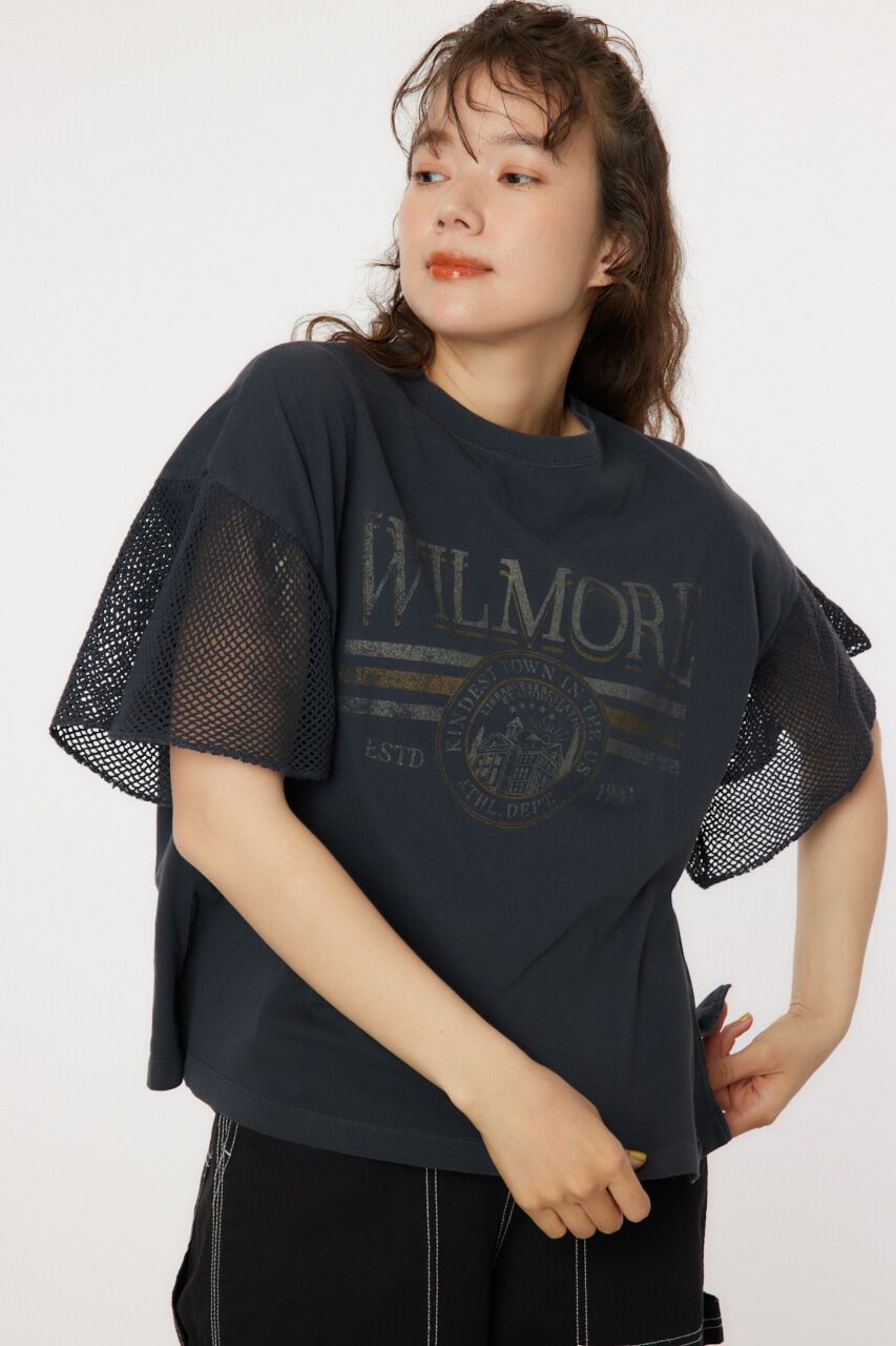 RODEO CROWNS「フリルメッシュスリーブトップス」|Tシャツ・カットソー|C.GRY