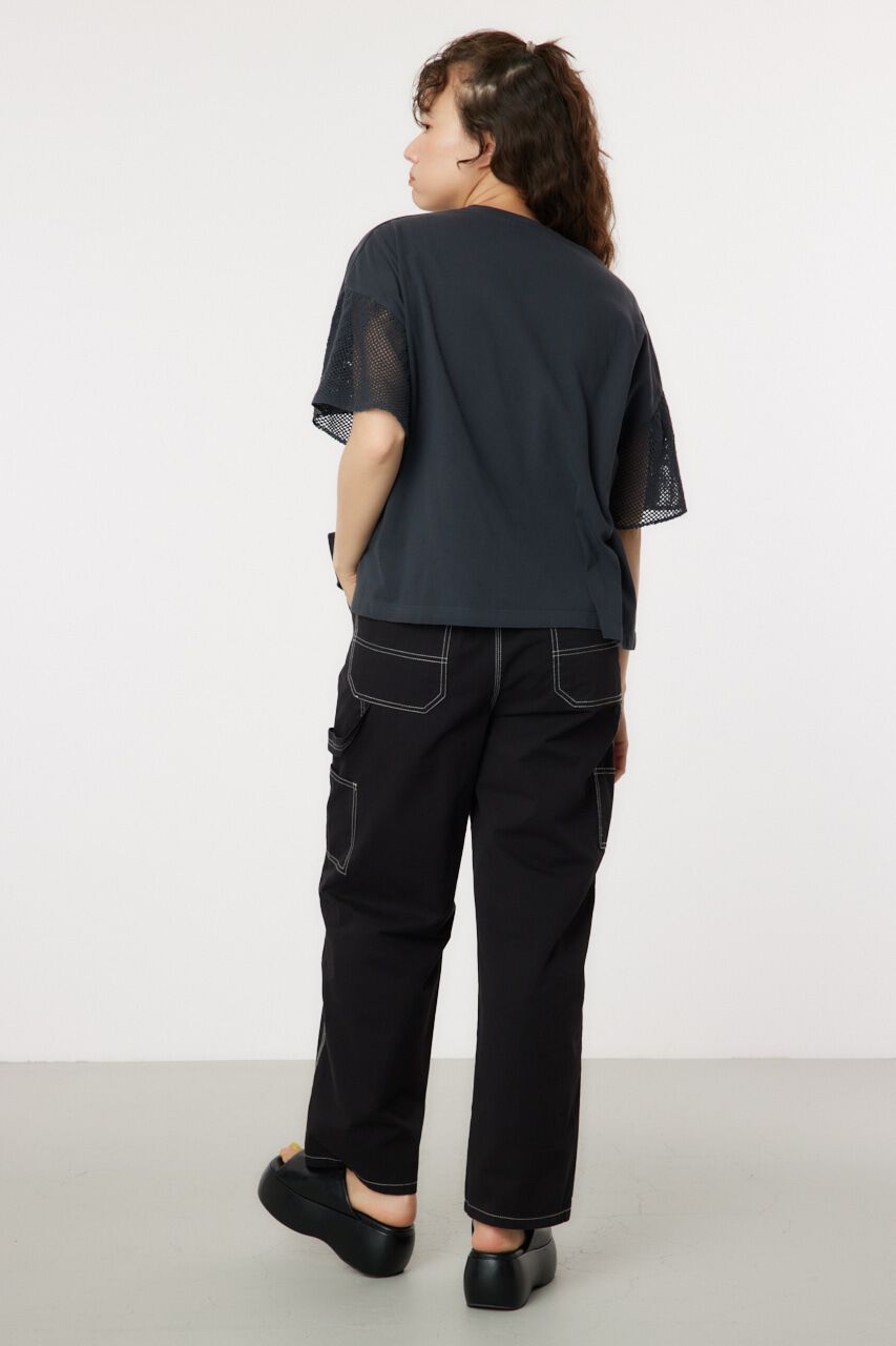 RODEO CROWNS「フリルメッシュスリーブトップス」|Tシャツ・カットソー|