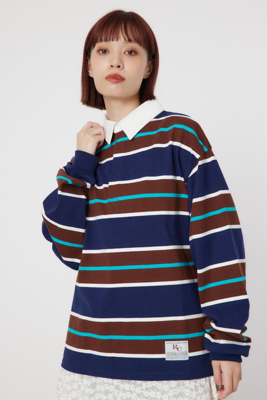 RODEO CROWNS「GOOD OLD ルーズラガーシャツ」|Tシャツ・カットソー|柄NVY5