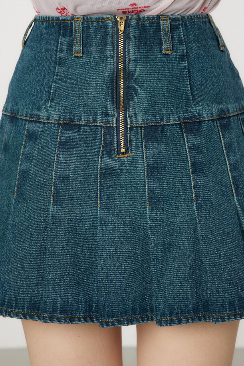 RODEO CROWNS「デニムプリーツミニスカート」|スカート|