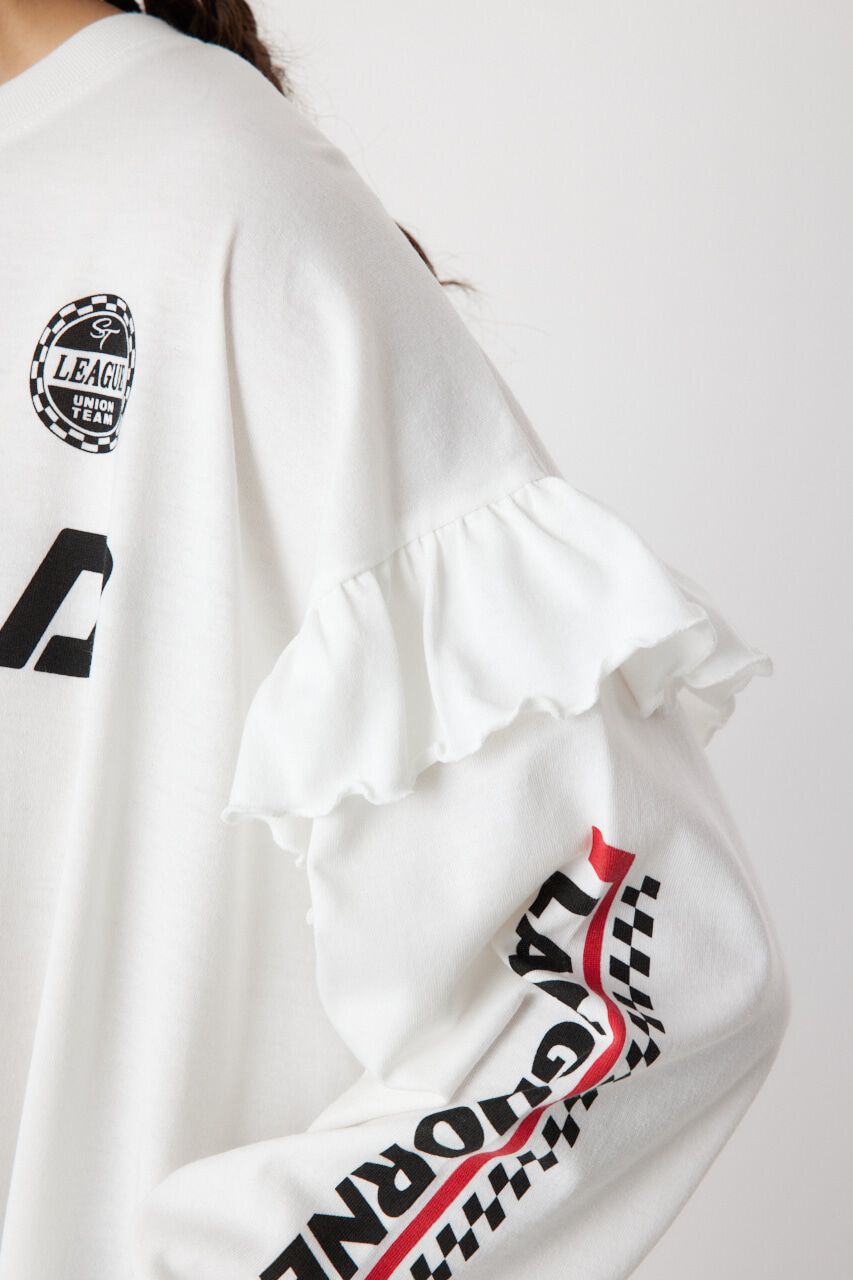 RODEO CROWNS「レーシングフリル切替チュニック」|Tシャツ・カットソー|