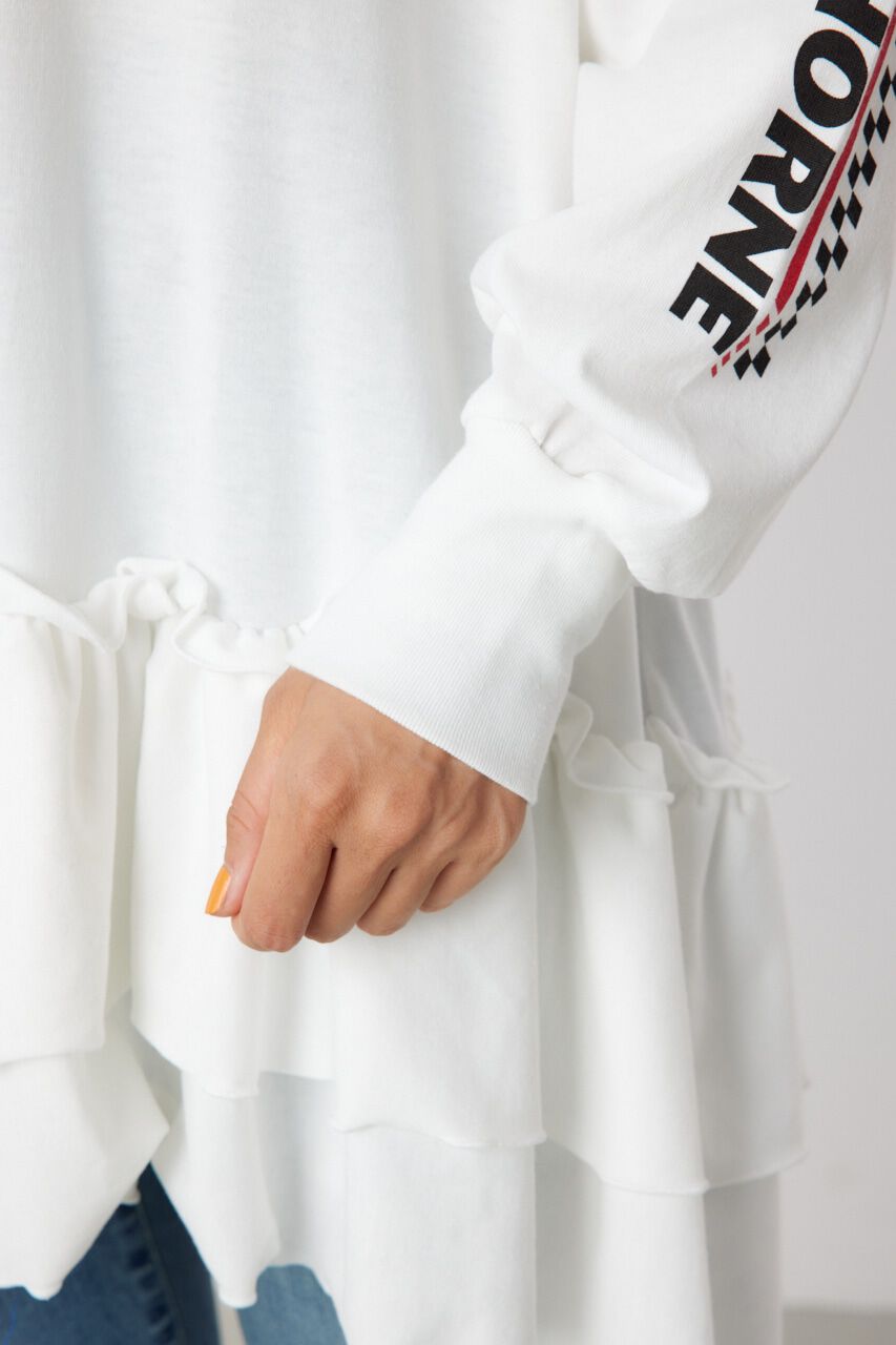 RODEO CROWNS「レーシングフリル切替チュニック」|Tシャツ・カットソー|