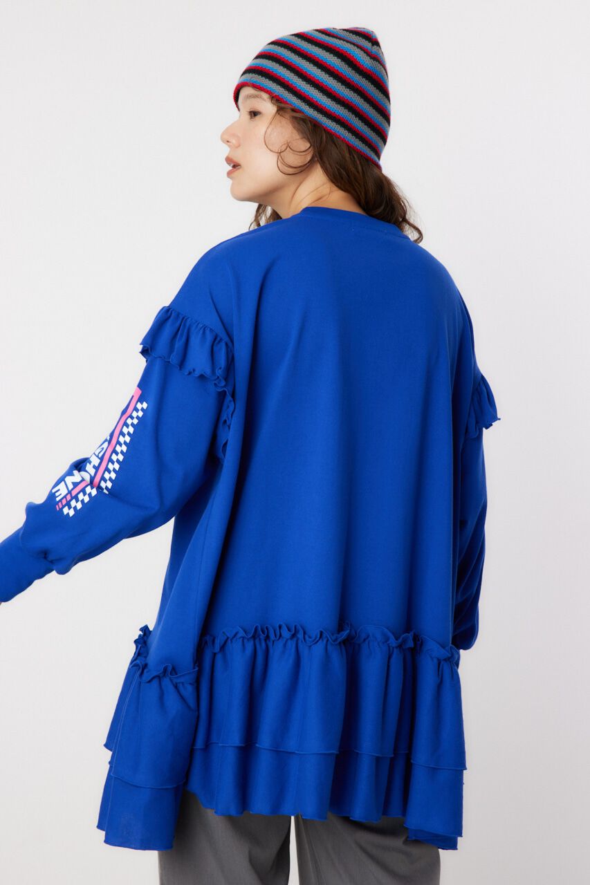 RODEO CROWNS「レーシングフリル切替チュニック」|Tシャツ・カットソー|