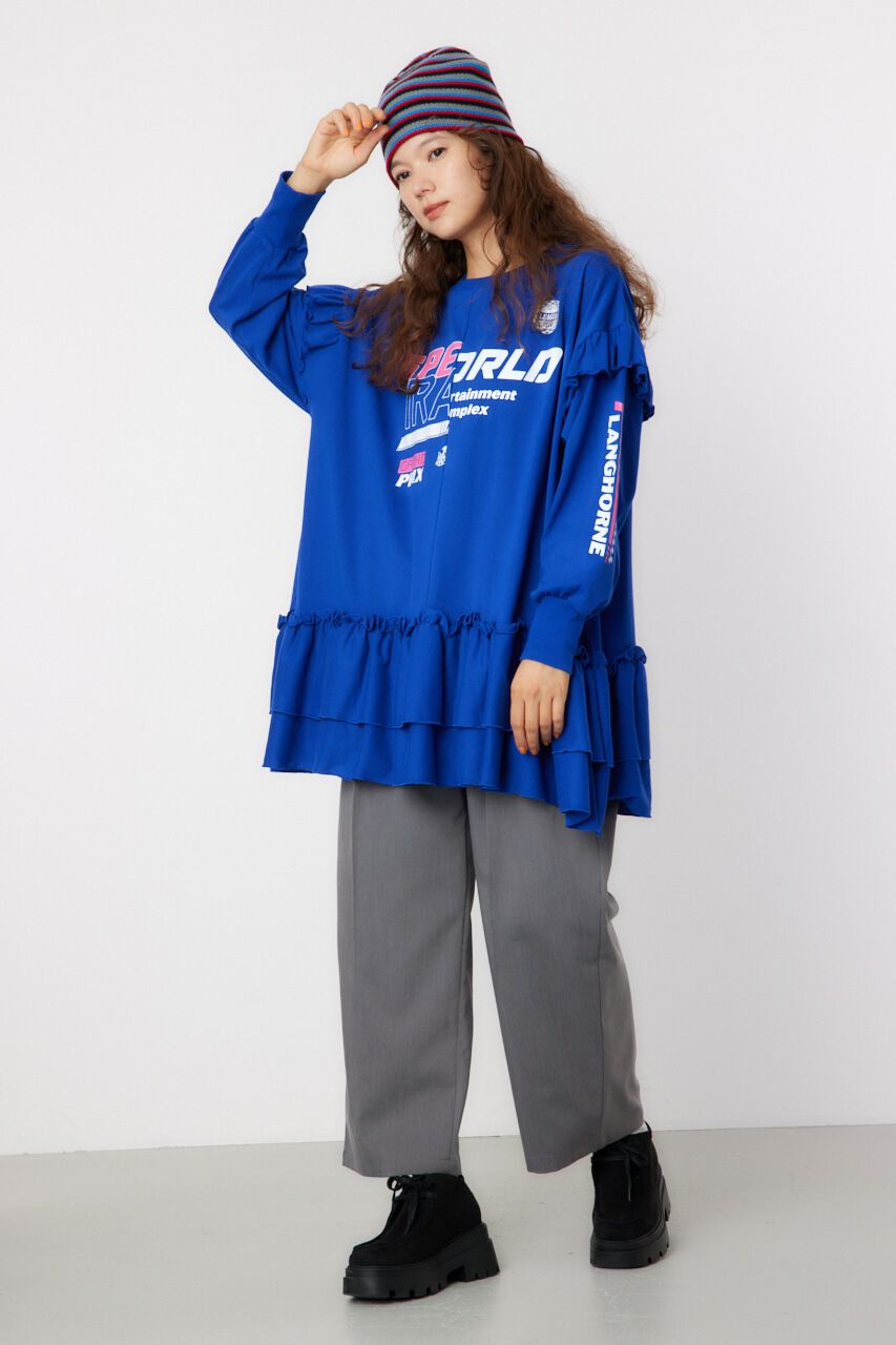 RODEO CROWNS「レーシングフリル切替チュニック」|Tシャツ・カットソー|