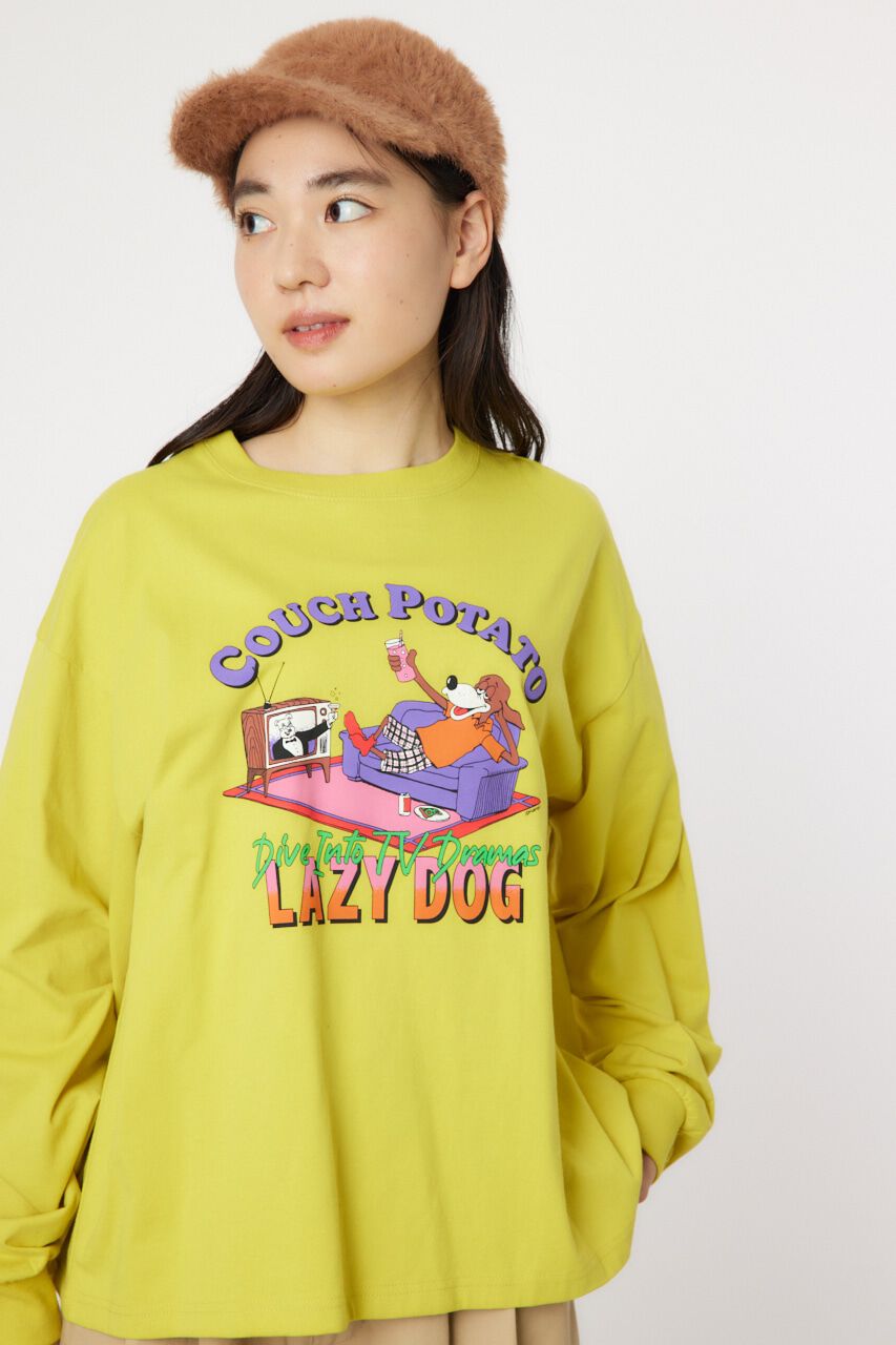 RODEO CROWNS「COUCH POTATO ロングスリーブTシャツ」|Tシャツ・カットソー|YEL