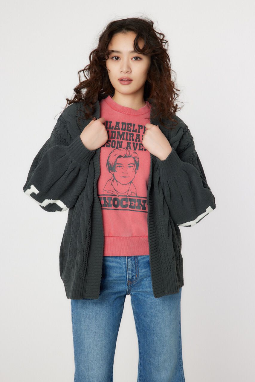 RODEO CROWNS「ロゴモールニットトッパー」|カーディガン|