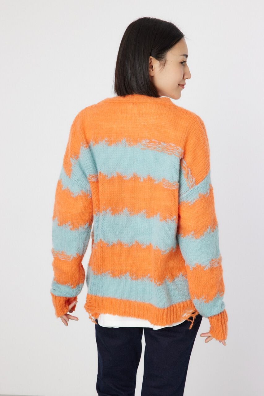 RODEO CROWNS「Grunge Border Knit カーディガン」|ニット・セーター|