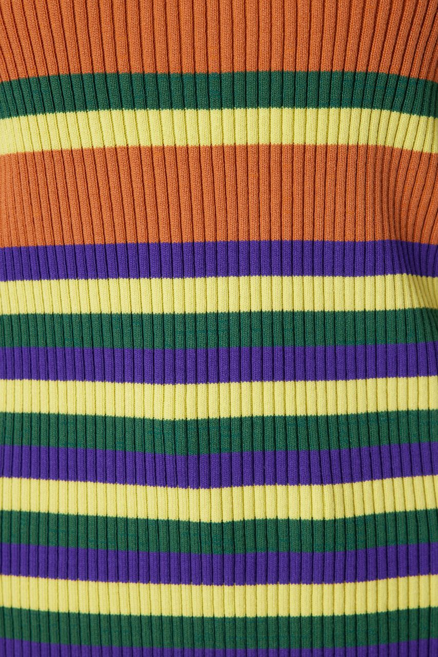 RODEO CROWNS「マルチボーダーハイネックトップス」|ニット・セーター|