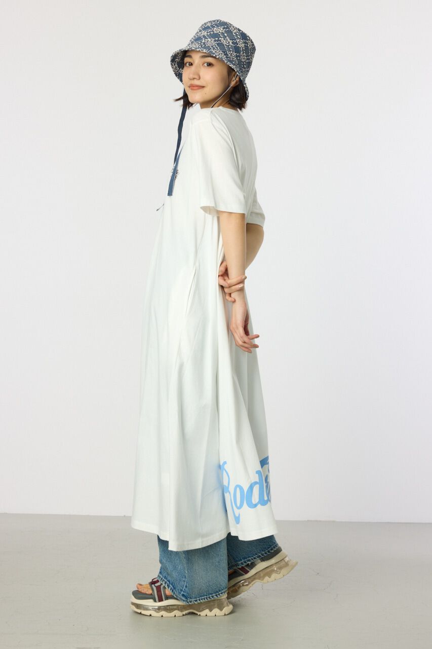 RODEO CROWNS「Vネックスクリプトロゴマキシワンピース」|ワンピース|