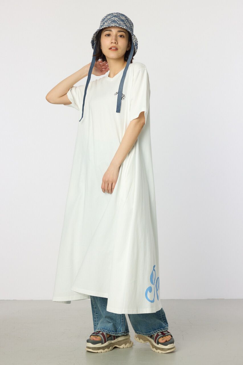 RODEO CROWNS「Vネックスクリプトロゴマキシワンピース」|ワンピース|