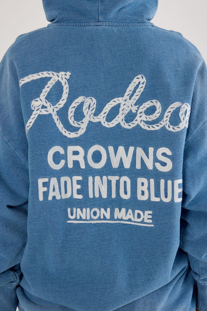 RODEO CROWNS「インディゴ裏毛ビッグジップパーカー」|パーカー|