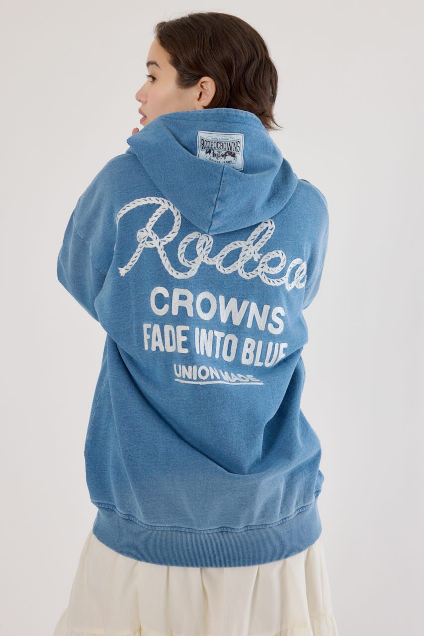 RODEO CROWNS「インディゴ裏毛ビッグジップパーカー」|パーカー|