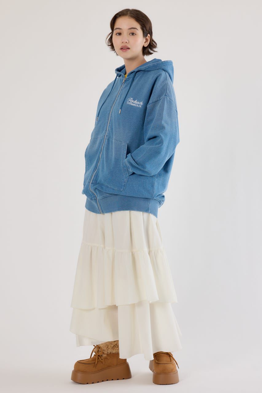 RODEO CROWNS「インディゴ裏毛ビッグジップパーカー」|パーカー|