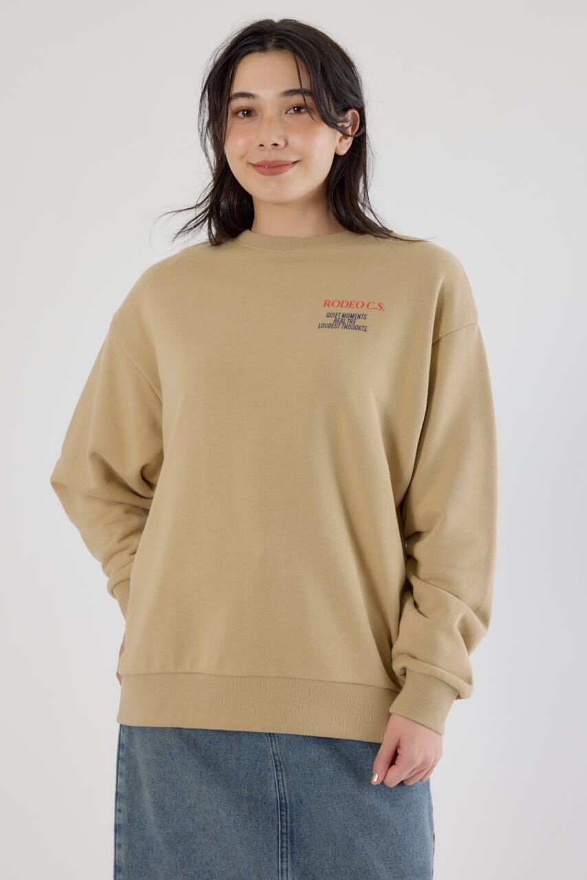 RODEO CROWNS「カラーアウトラインロゴスウェット」|パーカー|BEG